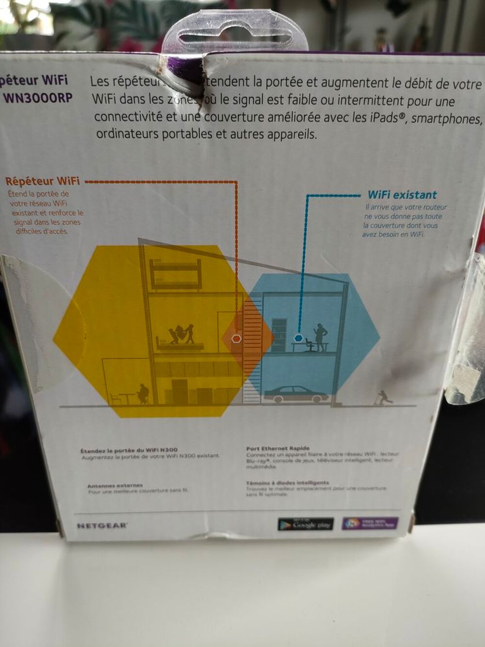 R&eacute;p&eacute;teur Wifi NETGEAR N300. Téléphones et tablettes