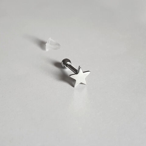 Piercing oreille ou langue, �toile argent� 2 Nimes (30)