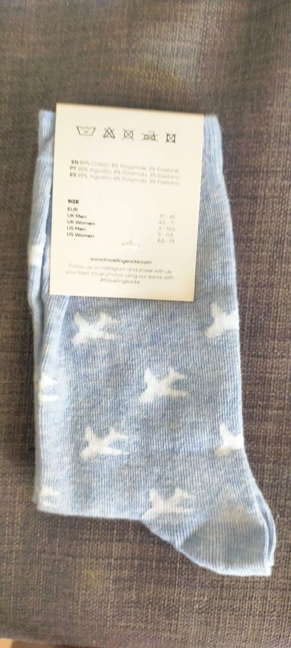 Chaussettes Avion "&nbsp;My Travelling Socks&nbsp;" Vêtements