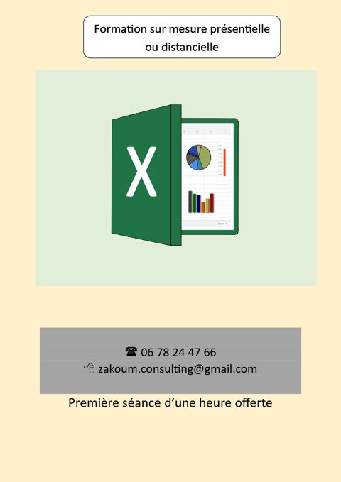 Formation Excel ? Tous niveaux : Débutant, Intermédiaire, Av 0 78250 Meulan-en-yvelines