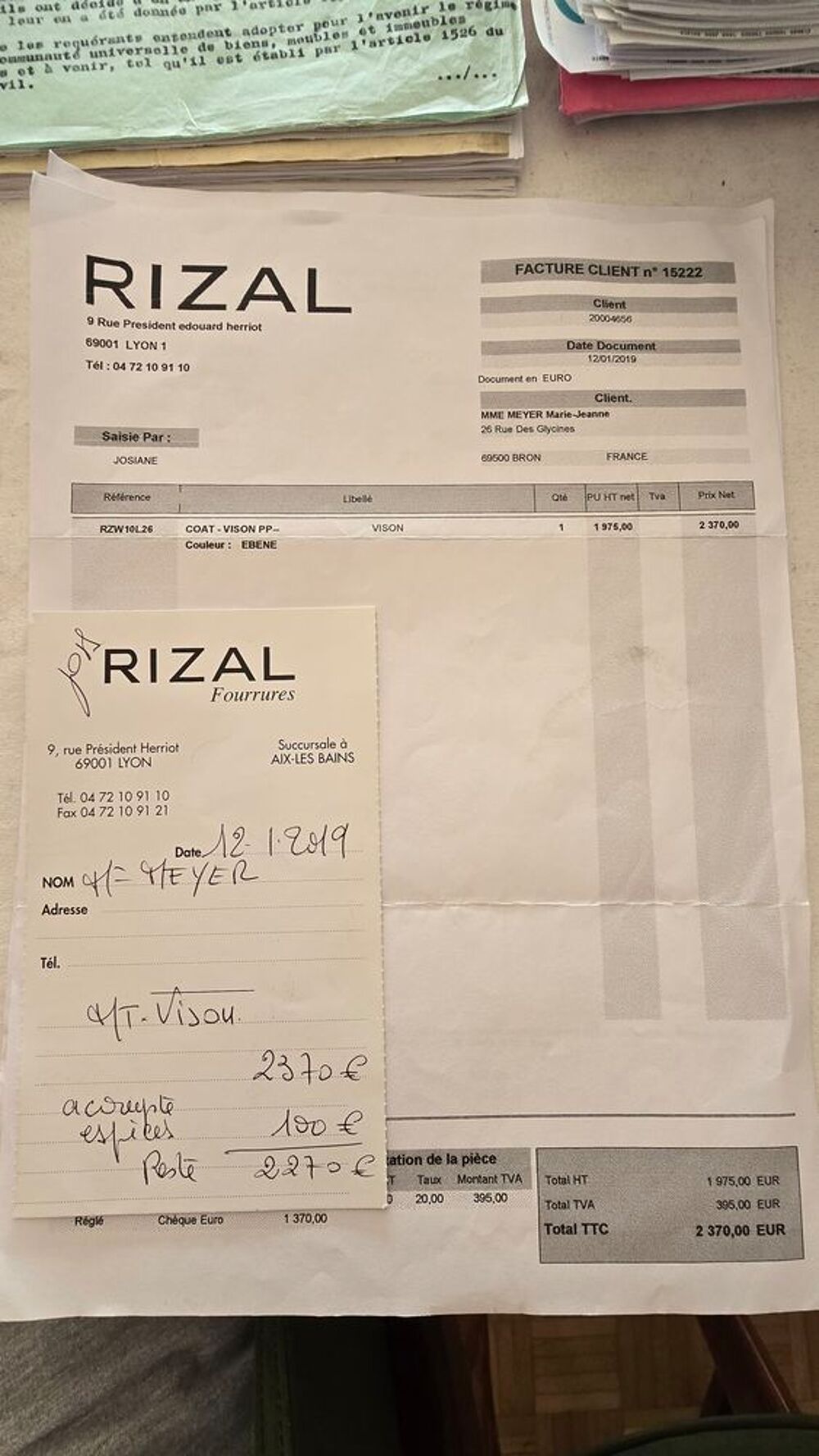 Manteau Rizal en vison pour femme Vêtements