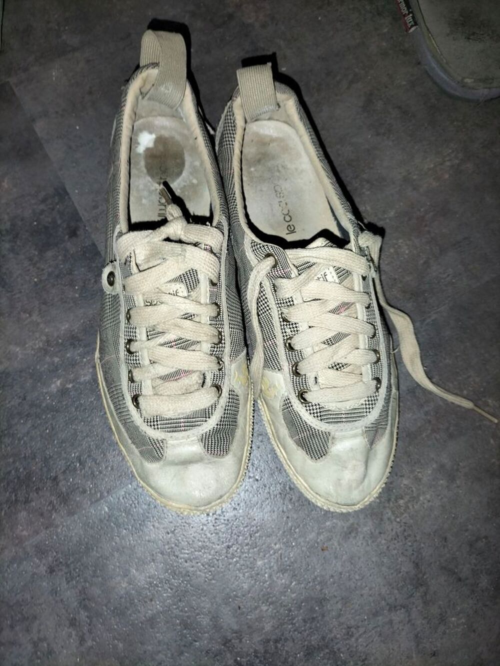 Basket le coq sportif toile et cuir pointure 40 tr&egrave;s bon &eacute;ta Chaussures