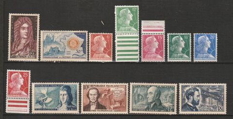 Timbres Neufs  Année 1955 + 4 N°1011 19 Valros (34)
