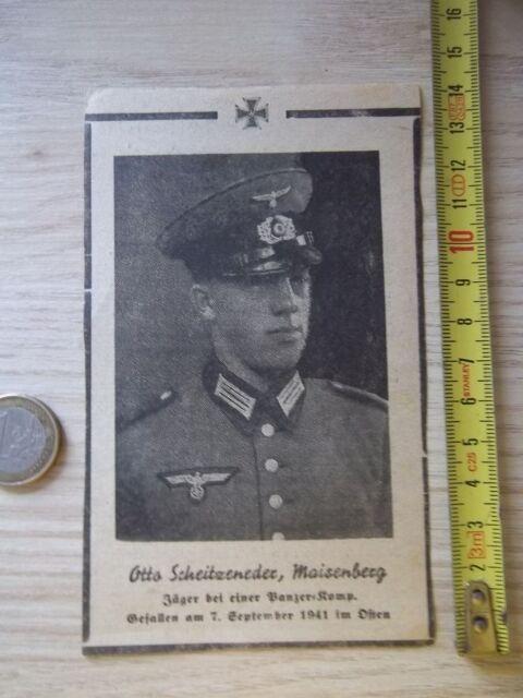 coupure presse soldat Allemand décès 1941 document militaire 4 Valognes (50)