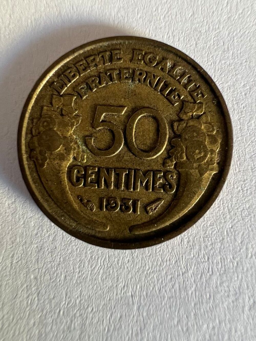 50 centimes de francs 1931 Morlon. 