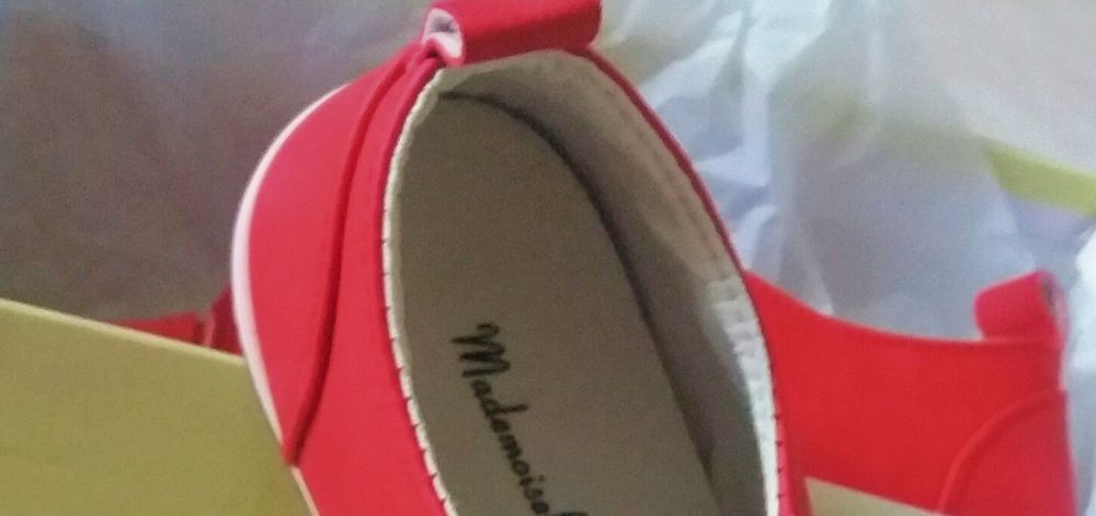 sneakers baskets Mode Rouge " Mademoiselle g " - n - P 36 Chaussures