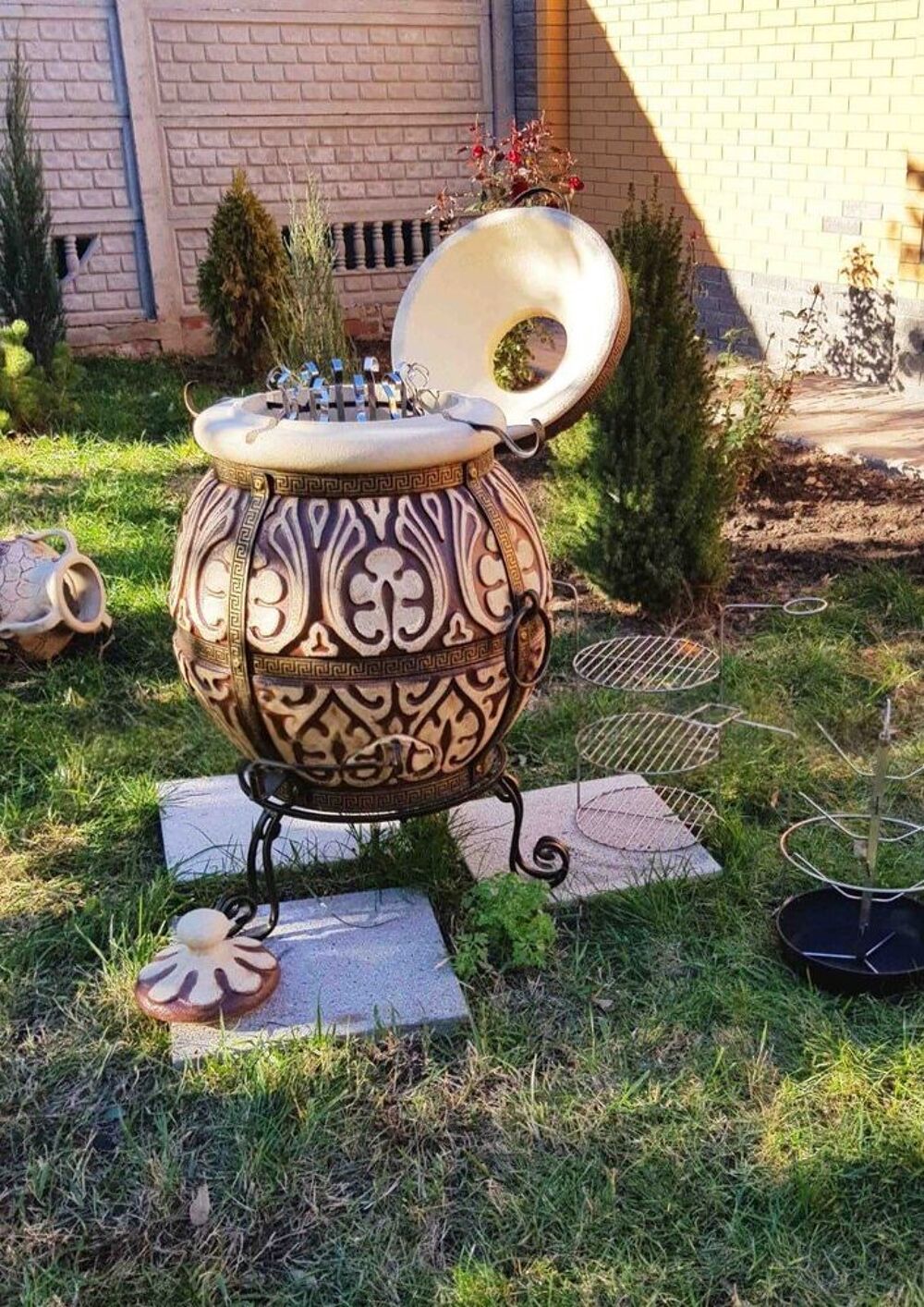 Tandoor ATTIKA 85 L ? Four tandoor fait main en argile r&eacute;fra Jardin