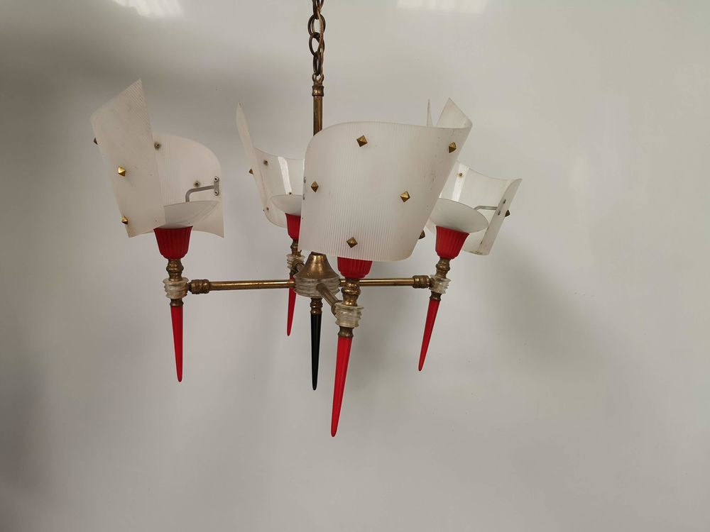 Lustre quatre branches 1950 Décoration