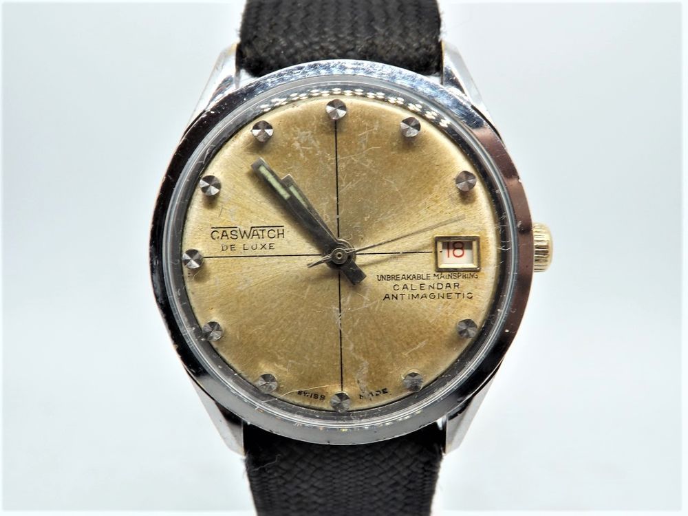 Belle montre suisse Caswatch De Luxe 1960s r&eacute;vis&eacute;e Bijoux et montres
