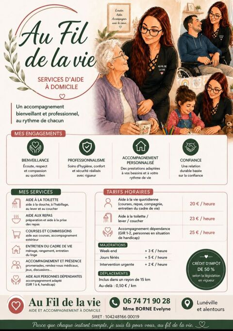 Aide &agrave; domicile secteur 54. 0 54300 Lun�ville