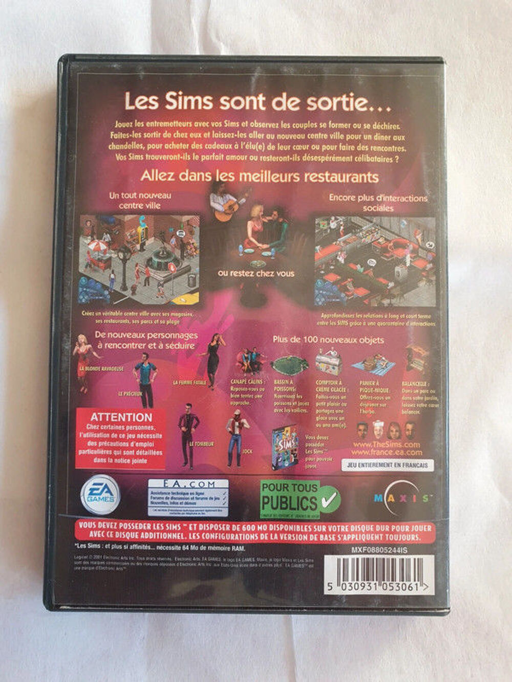Jeux pc les sims et plus si affinit&eacute;s - disque additionnel Consoles et jeux vidéos