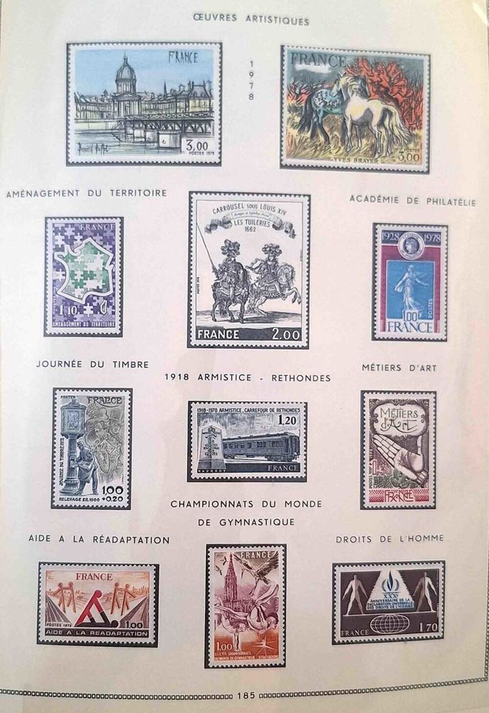 S&eacute;rie de timbres de collection de France F3 