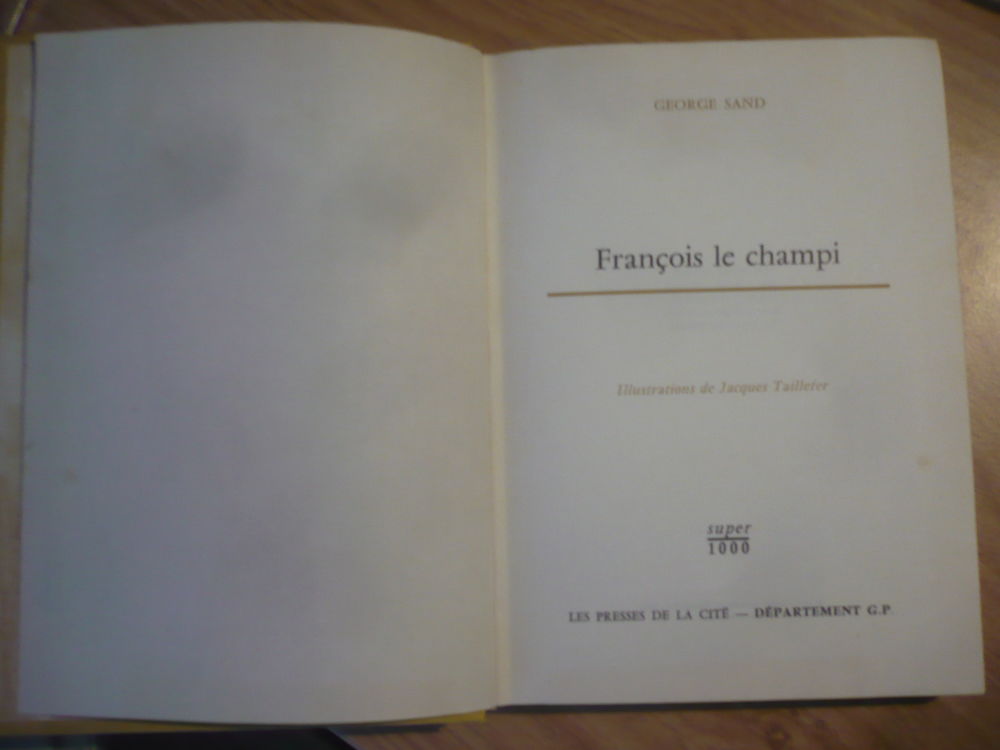 FRAN&Ccedil;OIS LE CHAMPI de George SAND (1966) Livres et BD