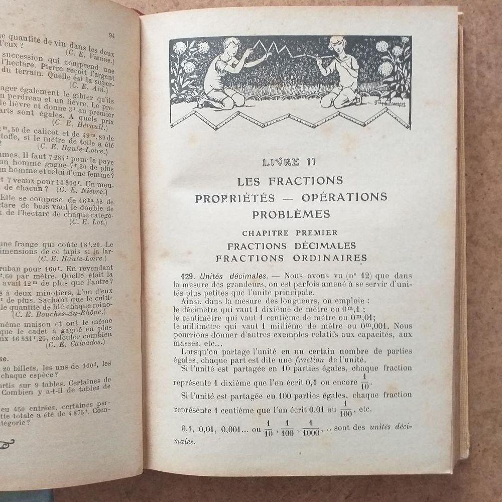  Programme de 1923 L'arithm&eacute;tique au certificat d'&eacute;tudes primaires et au cours sup&eacute;rieur - classe de septi&egrave;me Livres et BD