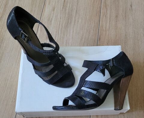 Sandales noires talon haut La Redoute T37 EU 10 Bordeaux (33)