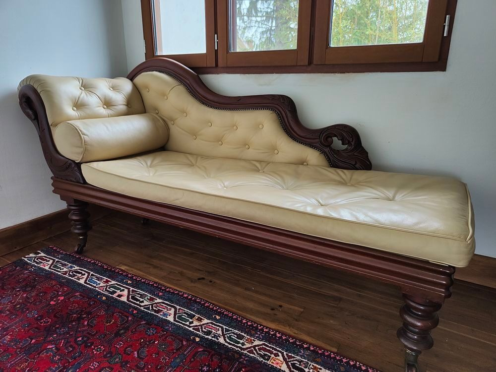 Superbe chaise longue d'&eacute;poque Restauration Meubles