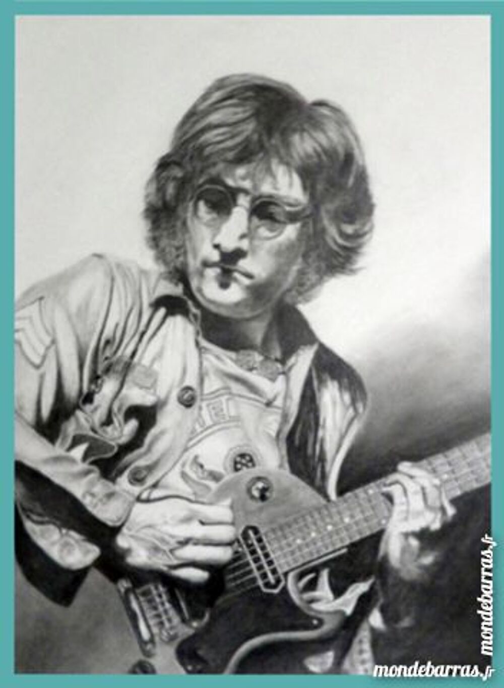 DESSIN AU CRAYON GRAPHITE - JOHN LENNON Décoration