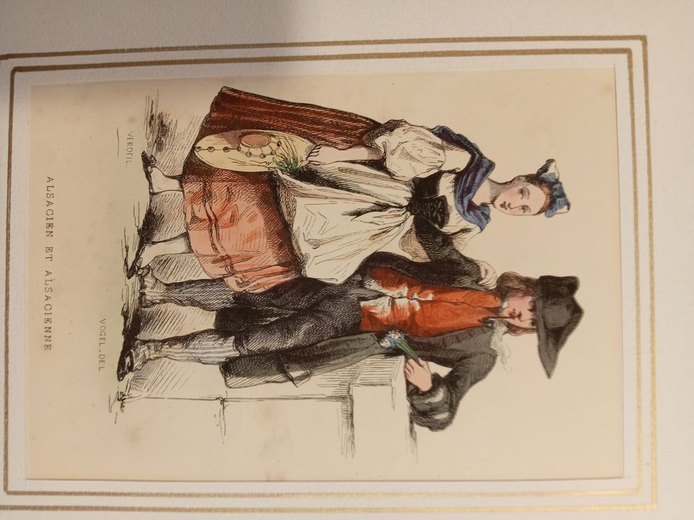 GRAVURES ORIGINALES de 1830 COSTUMES REGIONAUX 