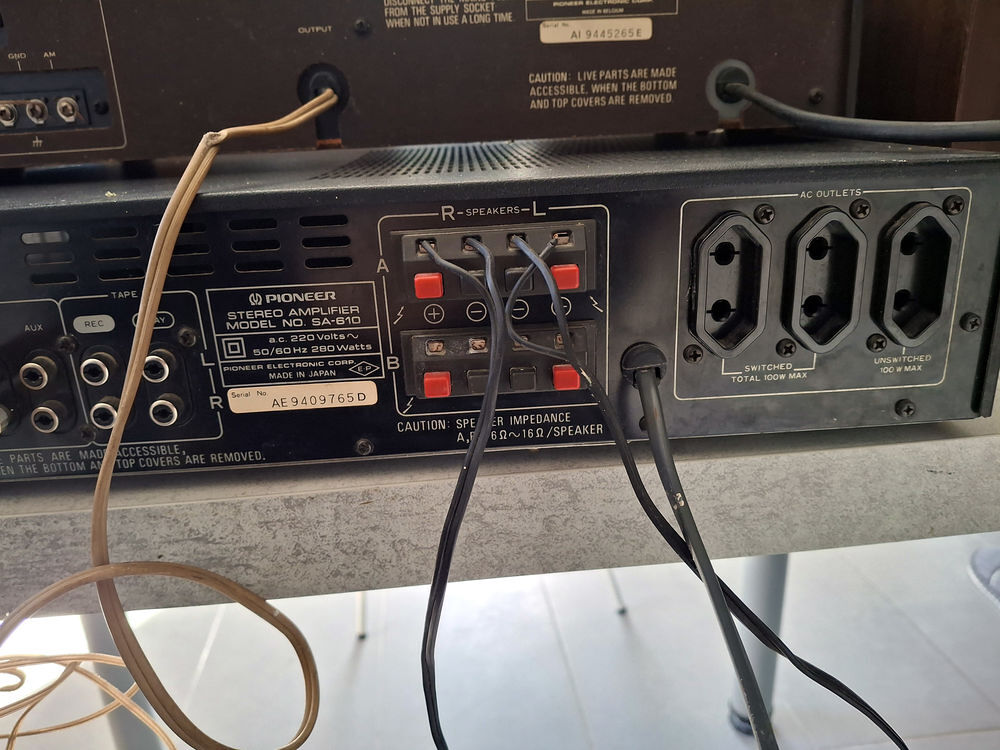 AMPLI VINTAGE PIONEER SA 610 + CADEAU TUNER PIONEER &deg; BAFLES Audio et hifi