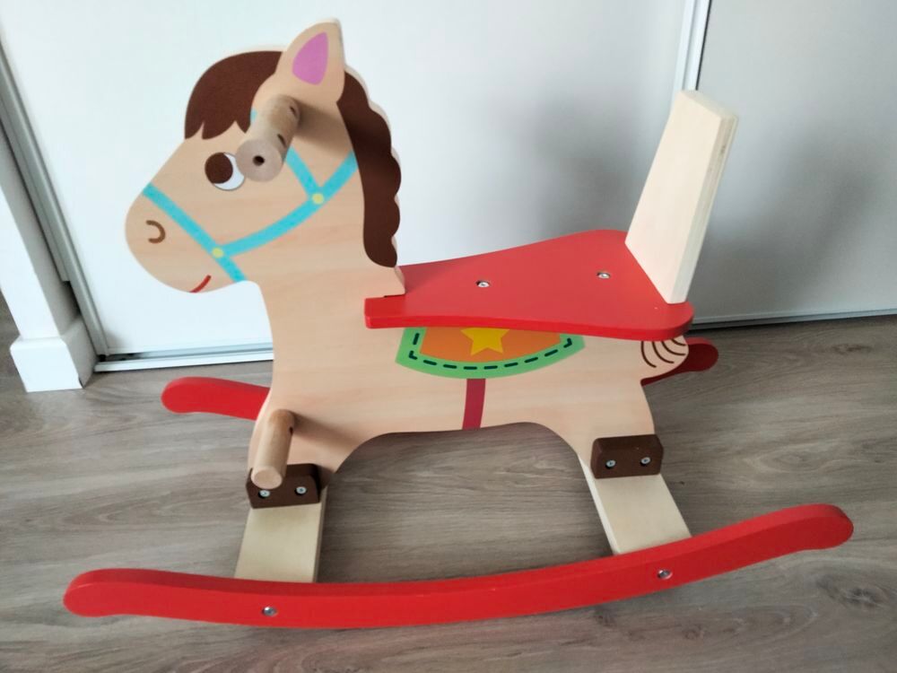Cheval &agrave; bascule bois Jeux / jouets