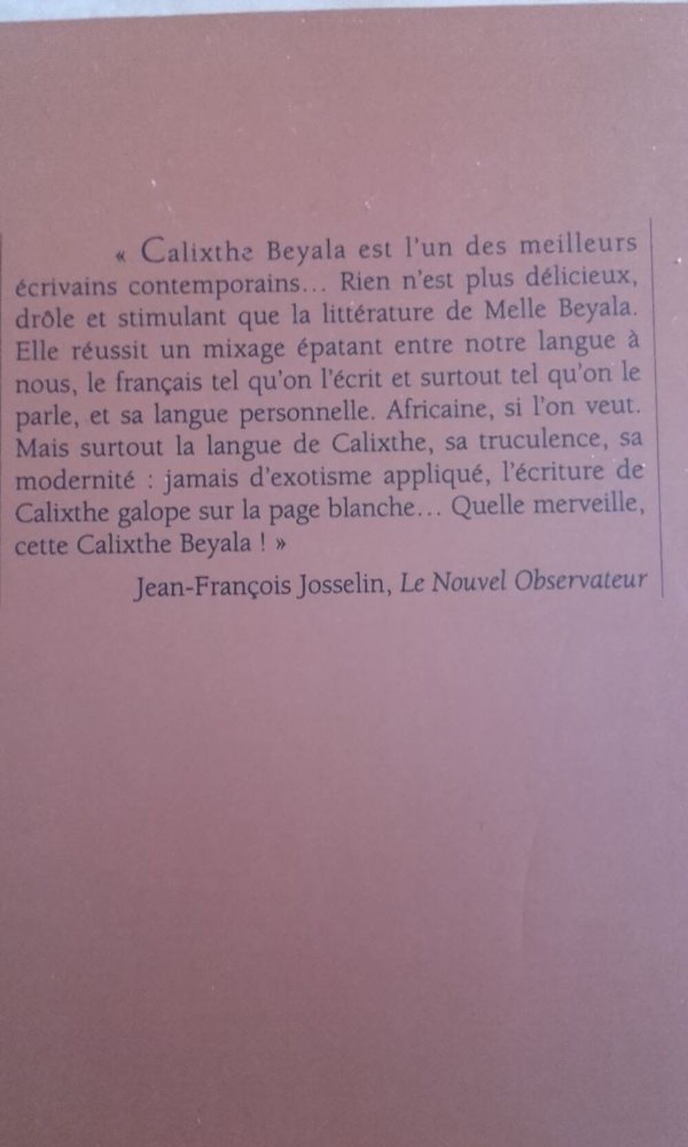 Livre de CALIXTHE Beyala Livres et BD