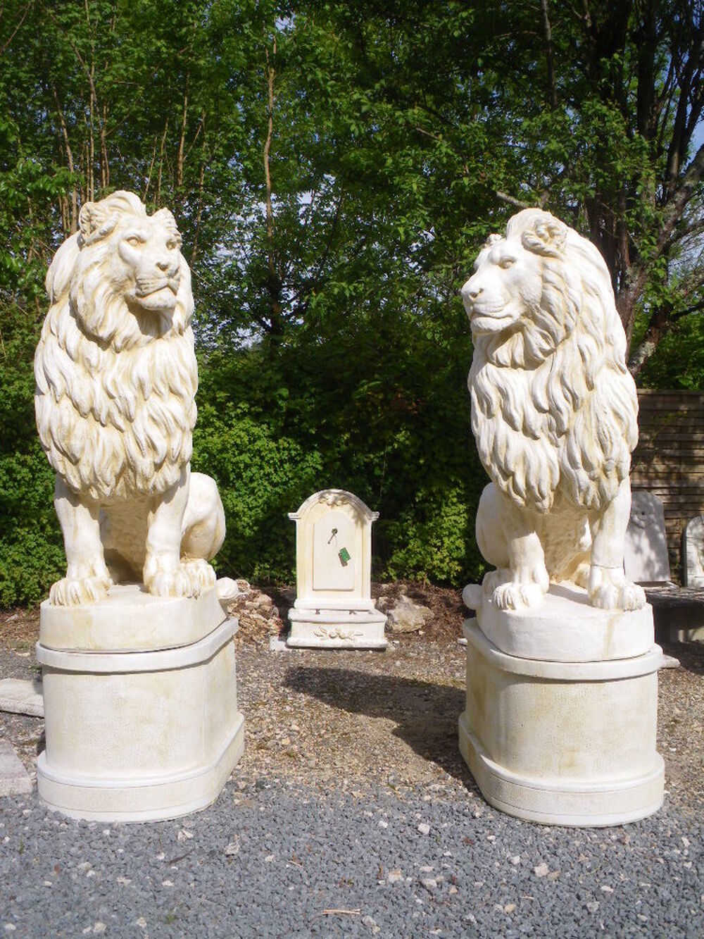 Statue de lion en pierre Décoration