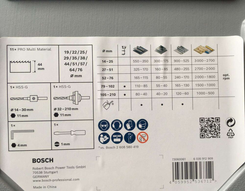 Scies cloches BOSCH NEUF Bricolage