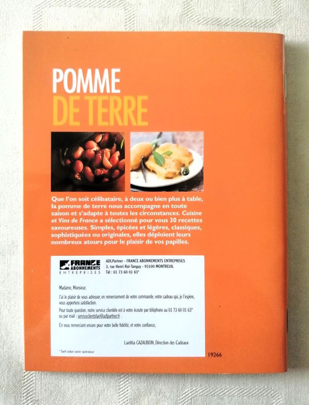 Livre de cuisine : Pomme de Terre 30 recettes irr&eacute;sistibles Livres et BD