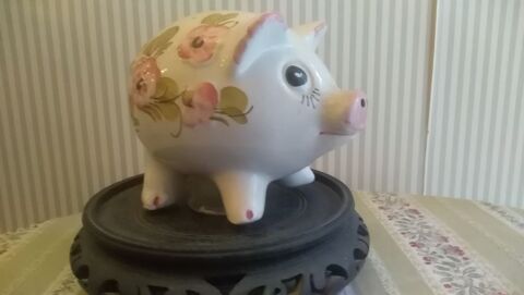 Tirelire cochon en porcelaine italienne vintage 70 20 Roquefort-les-Pins (06)