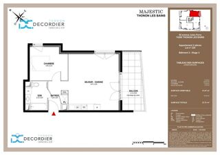  Appartement  vendre 2 pices 47 m