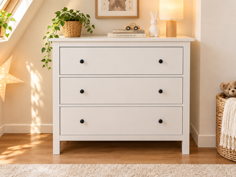 Commode IKEA HEMNES 3 tiroirs blanche ? Très bon état 130 Boissets (78)