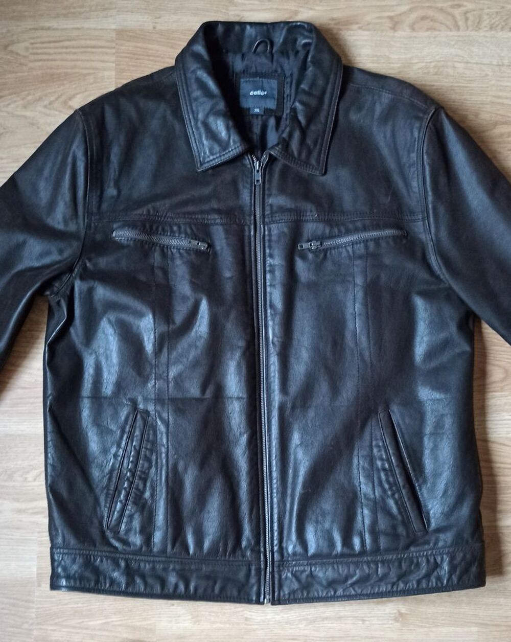 blouson cuir buffle de marque CELIO TAILLE 2 XL Vtements