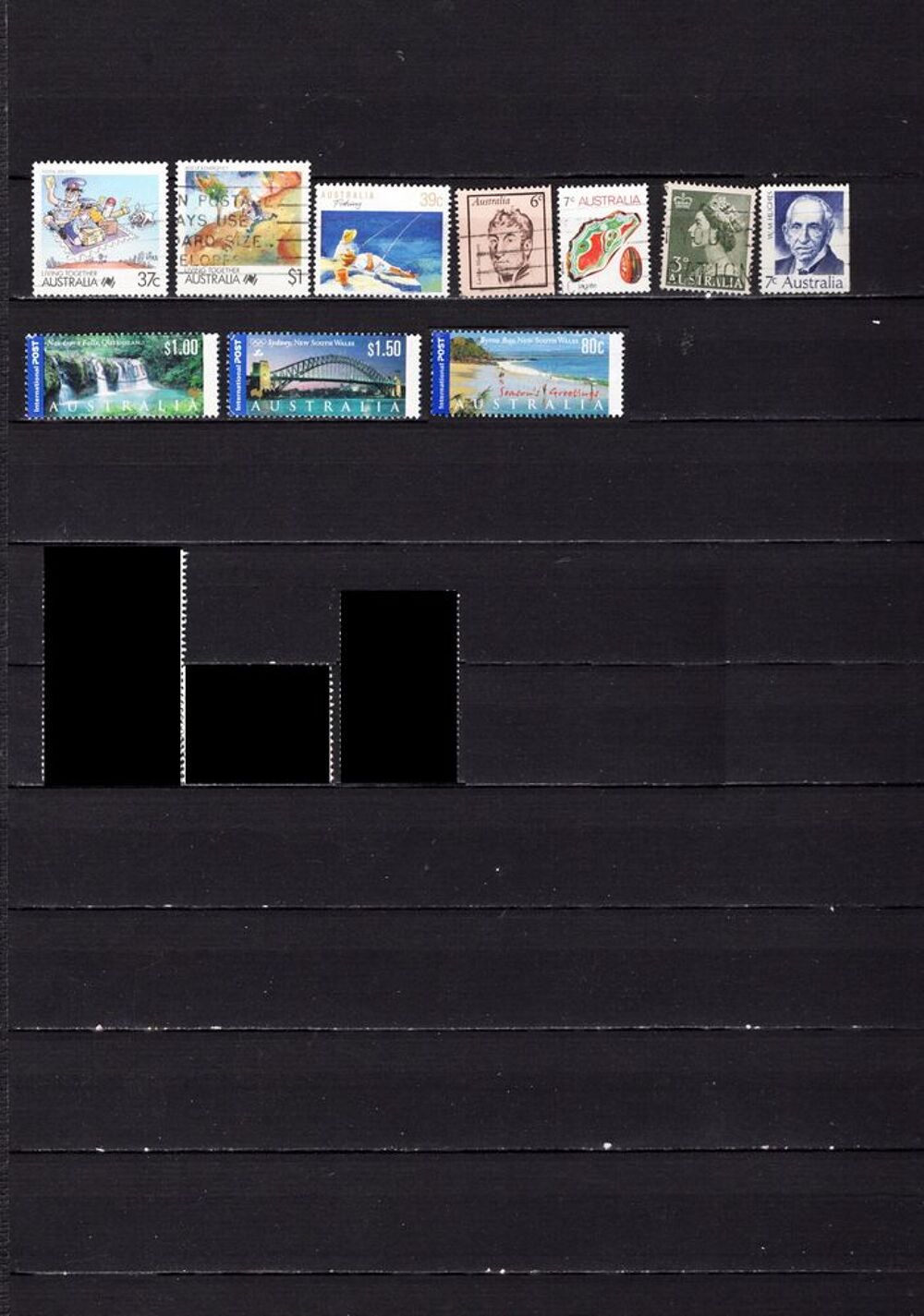 lot de 46 timbres d'OCEANIE 