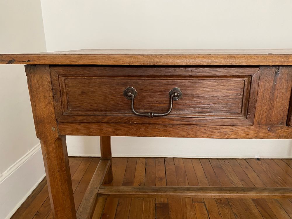 Table de ferme en ch&ecirc;ne d&eacute;but 19&egrave; si&egrave;cle (vers 1800) Meubles