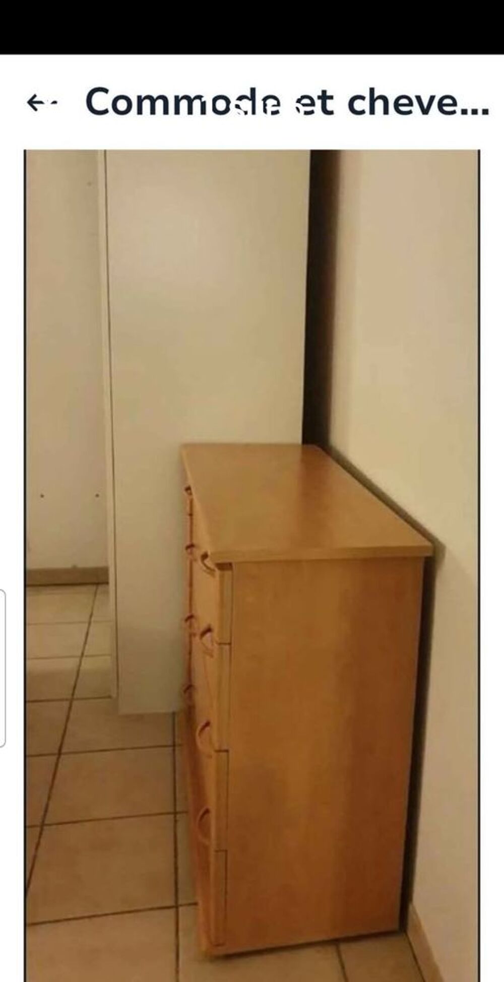 Chambre sommier 2 chevets commode Meubles