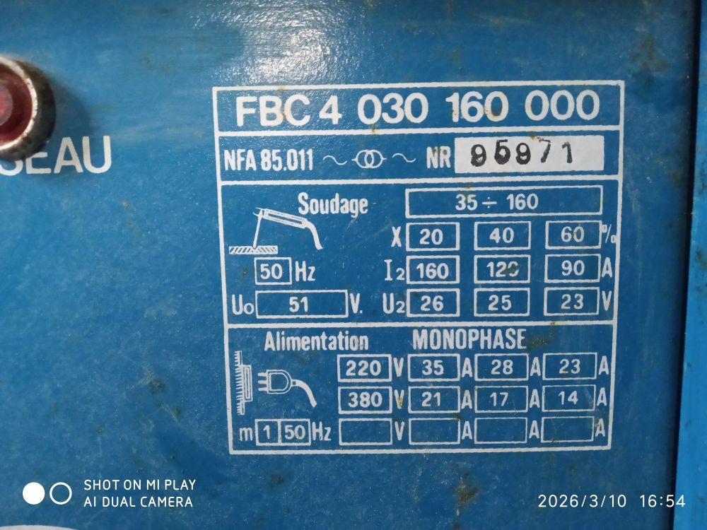 poste de soudure 220/380 Bricolage