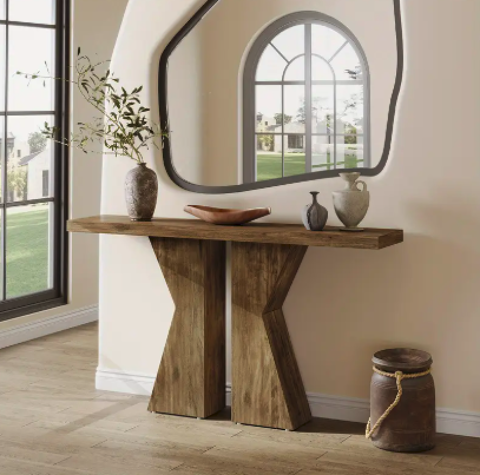 Console en bois massif ? design en X, �l�gance naturelle 150 Lyon 9 (69)