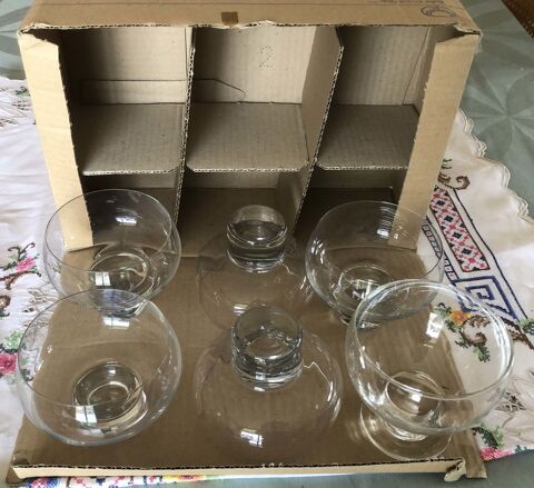 6 Coupelles Cristal pour salade de fruits ou autres délices Bailly (78)