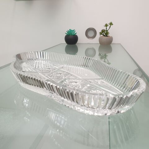 Plateau en verre cisel� Ancien 29,5 X 15 X 2,4 cm 35 Antony (92)