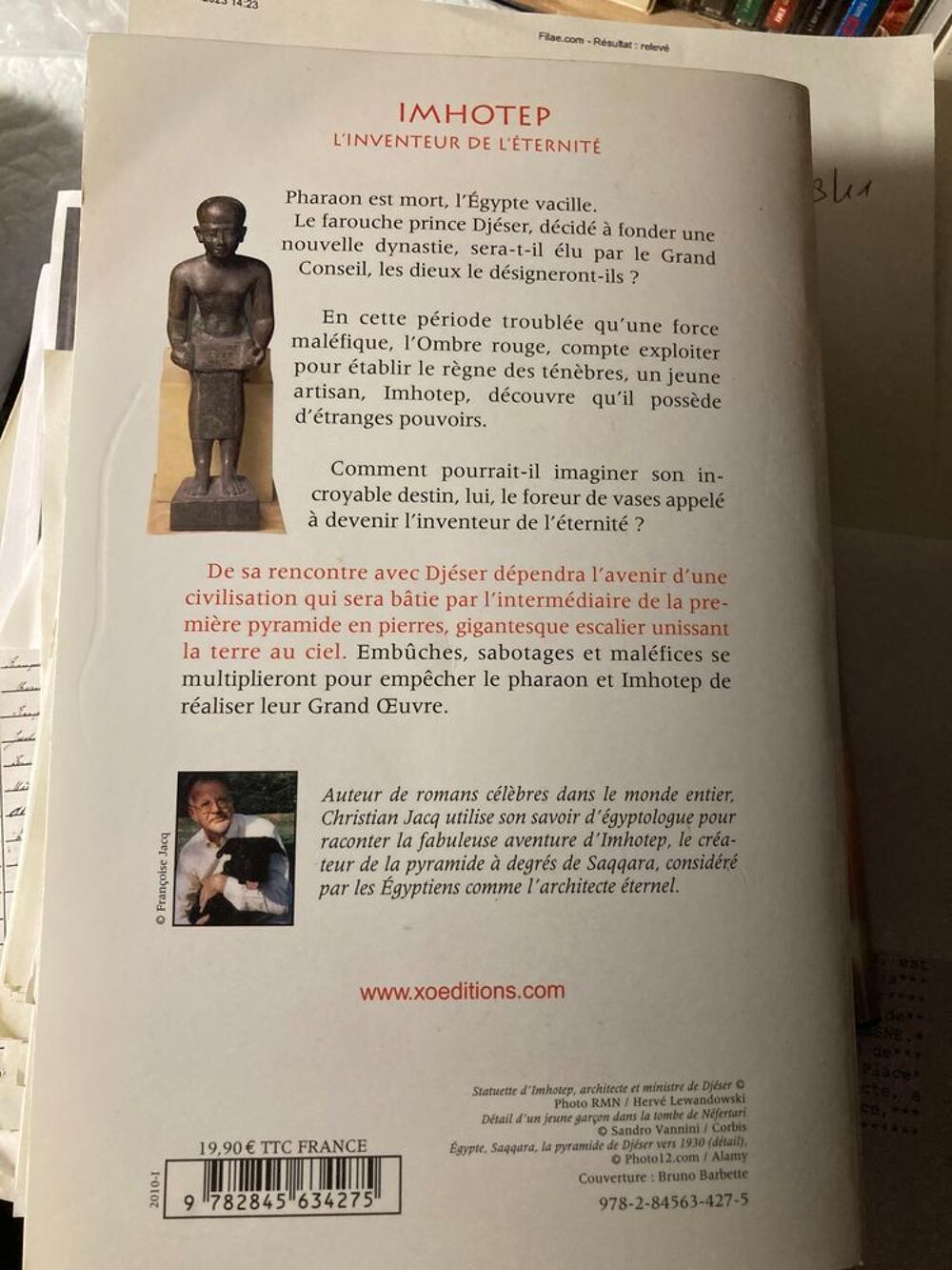Imhotep, l'inventeur de l'&eacute;ternit&eacute; Livres et BD