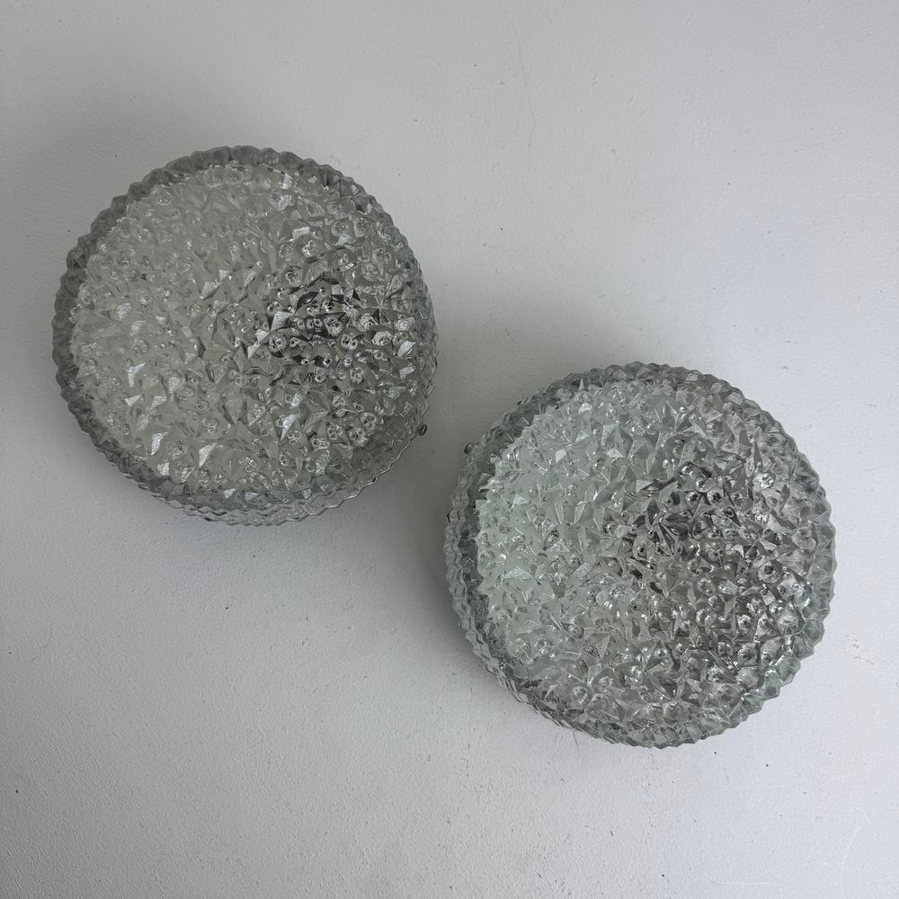PAIRE D'ANCIENNES APPLIQUES " HOLOPHANE " VINTAGE Décoration