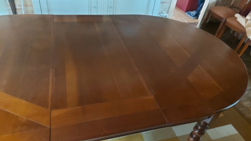 Table en merisier massif avec 3 rallonges Meubles