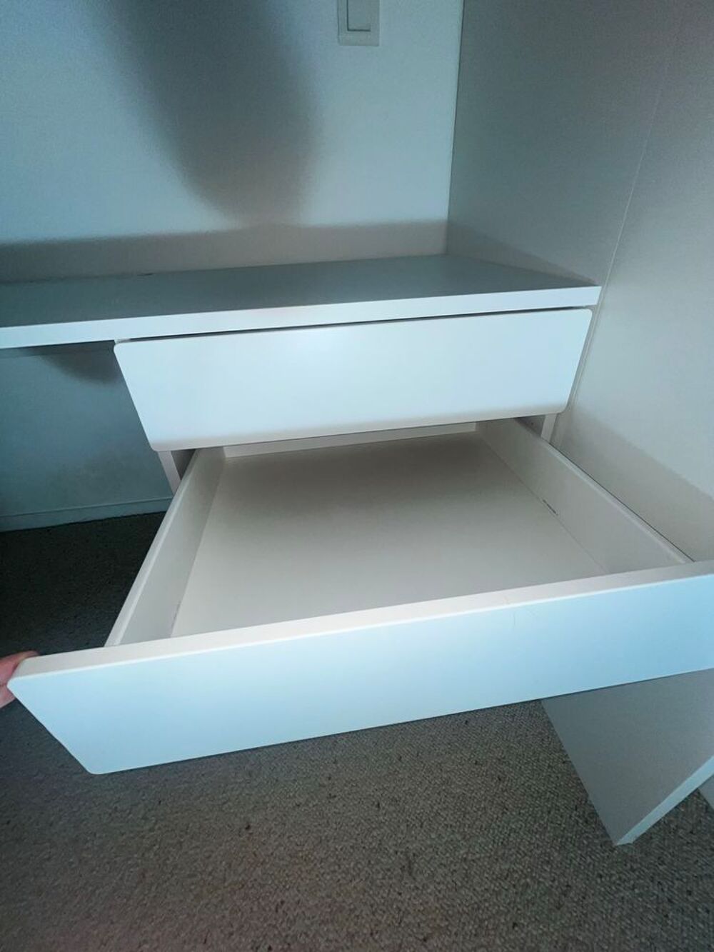 SM&agrave; "STAD Lit mezzanine, avec bureau blanc avec 4 tiroirs, 90x200cm longueur bureau 148 cm IKEA plus matelas Meubles