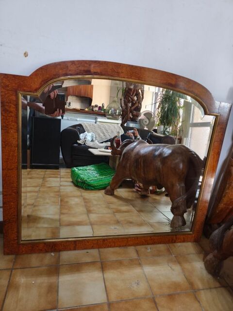 Rare en loupe d'orme avec miroir biseauté, belle dimensions. Grenoble (38)