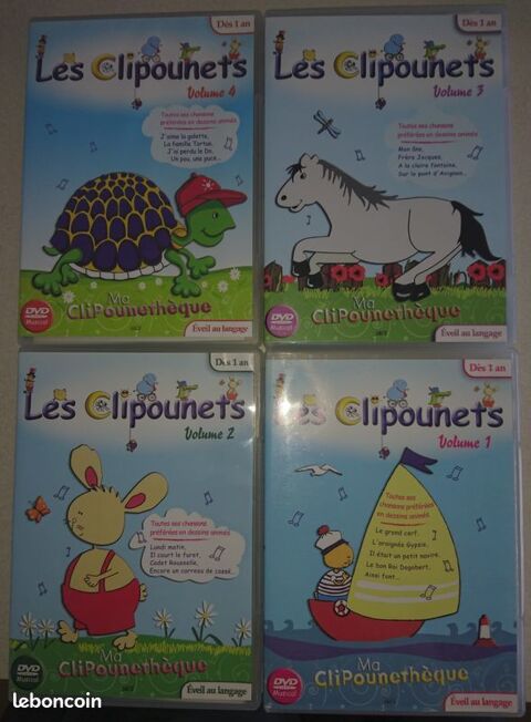 4 DVD Les Clipounets volumes 1  4 10 Beauchamp (95)
