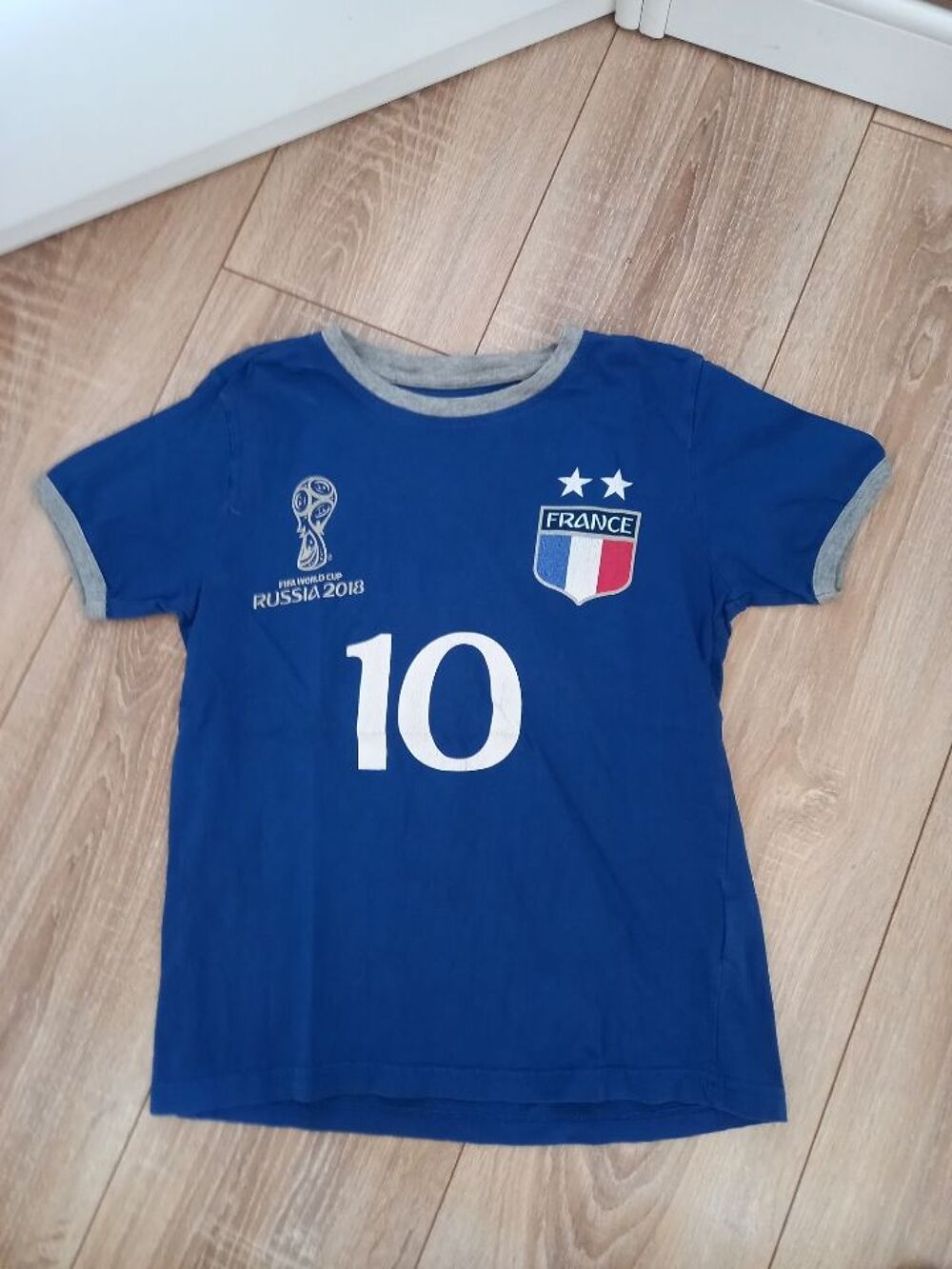 Tee-shirt manches courtes bleu France taille 10 ans Vêtements enfants