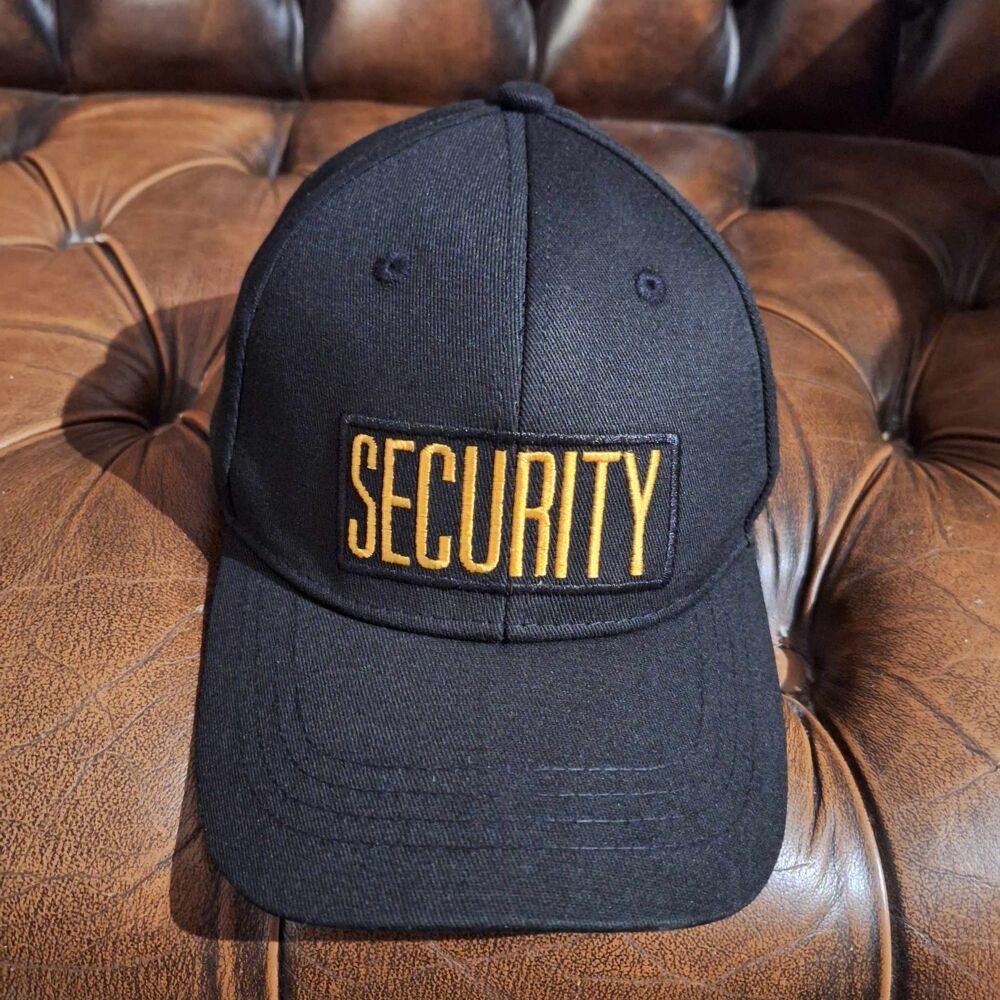 Casquette noir brod&eacute;e #Security Vêtements