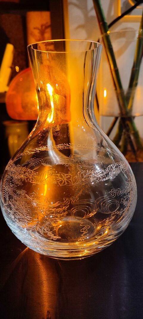 Carafe Vintage en verre s�rigraphi� 16 Clermont (60)