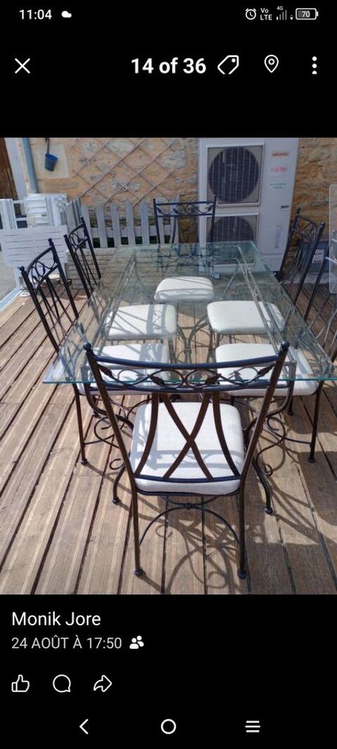 Ensemble table et chaises  80 Saint-Ciers-sur-Gironde (33)