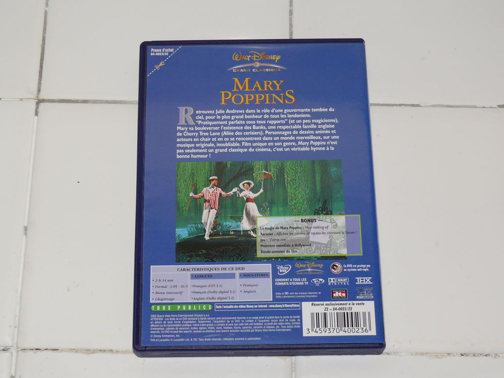 DVD : "Mary Poppins" DVD et blu-ray